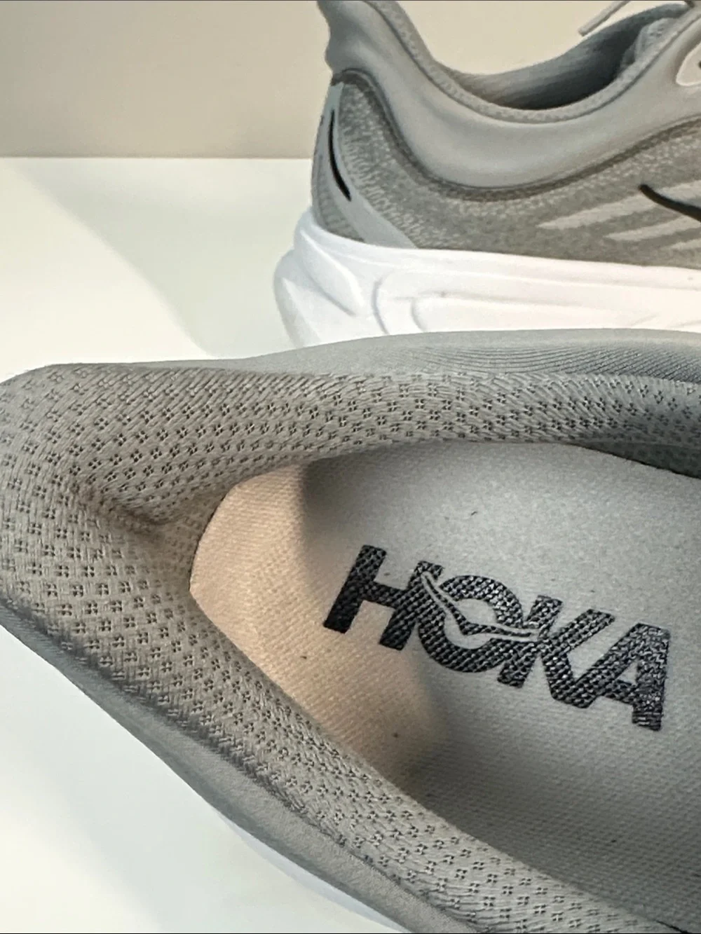 Hoka Mens Bondi 9 Running Sneakers Galactic Grey Stellar Gray Size 12.5D